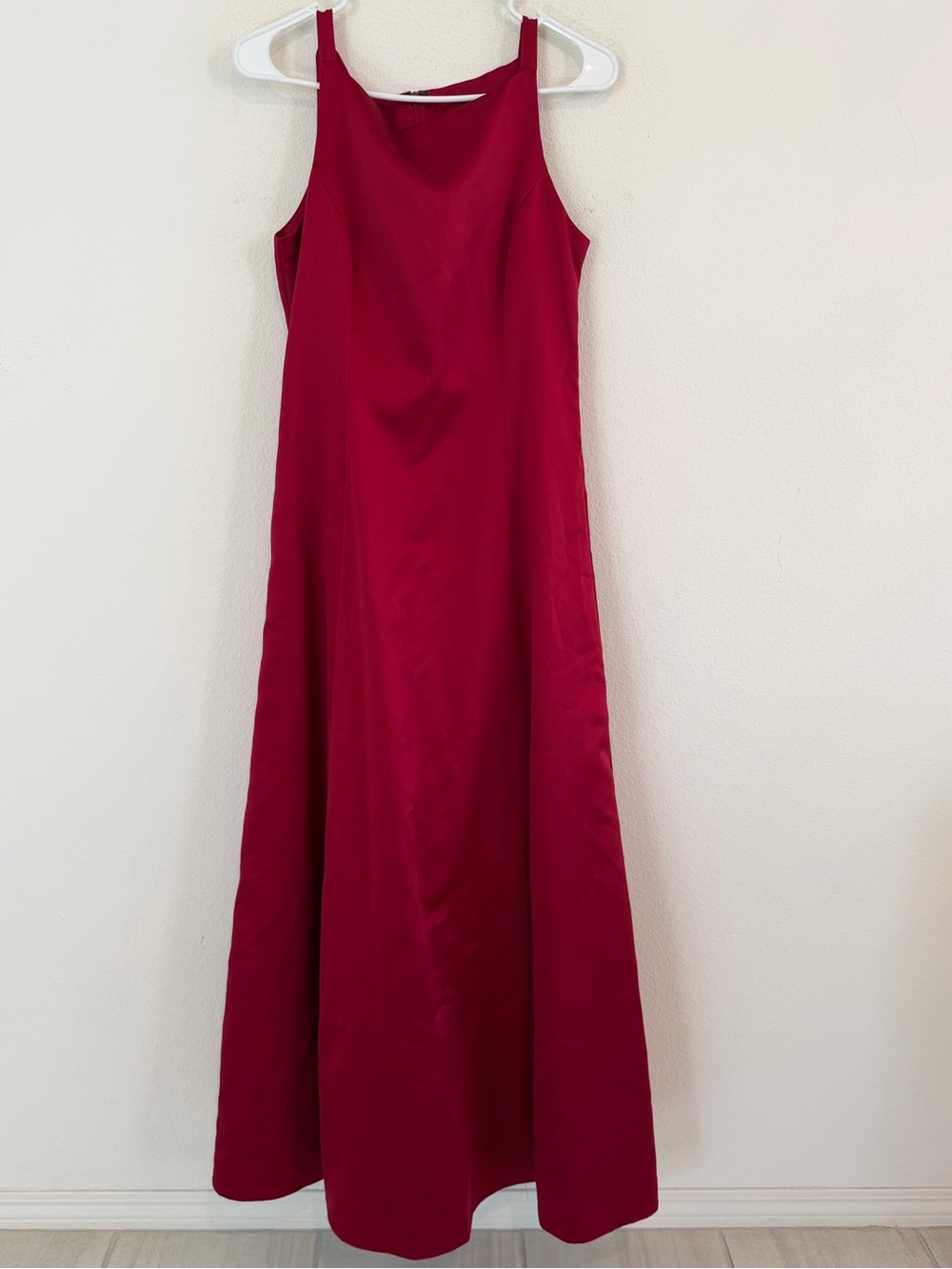 Betsy & Adam by jaslene Crimson Red Halter Maxi Dress